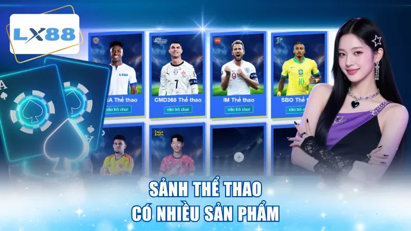 Sảnh thể thao có nhiều sản phẩm